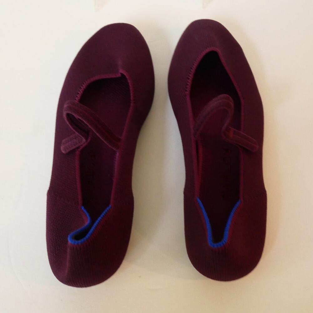Rothy's Women's 6 Flats Max Square Mary Jane Plum Purple Shoes NEW - Picture 4 of 10